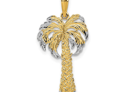 14k Yellow & Rhodium Pendants Style K4917 - Classique Jewelry Inc.