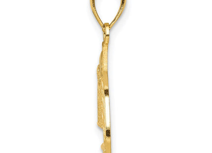 14k Yellow & Rhodium Pendants Style K4926 - Classique Jewelry Inc.