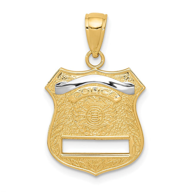 14k Yellow & Rhodium Pendants Style K4926 - Classique Jewelry Inc.
