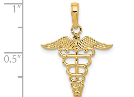 14k Caduceus Charm