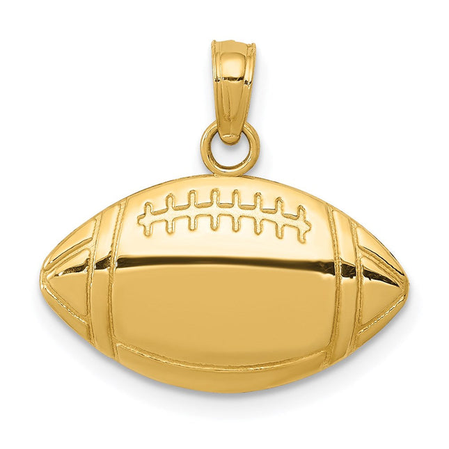 14k Football Charm, 18 x 19mm