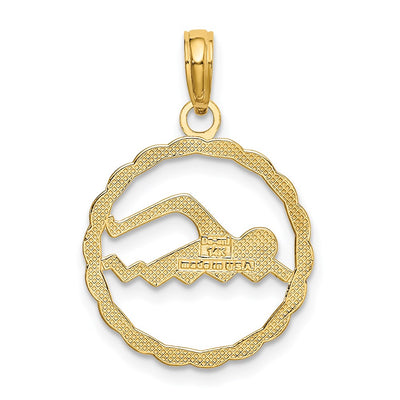 14K Swimming Charm