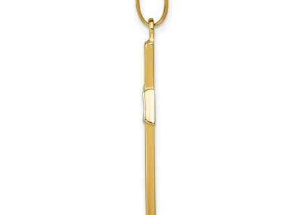 14k Yellow & Rhodium Pendants Style K4967 - Classique Jewelry Inc.