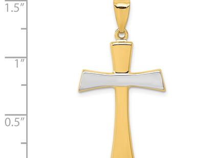 14k Yellow & Rhodium Pendants Style K4967 - Classique Jewelry Inc.