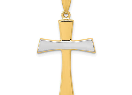 14k Yellow & Rhodium Pendants Style K4967 - Classique Jewelry Inc.