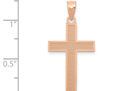 14K Rose Gold Cross Pendant (Style K4977)