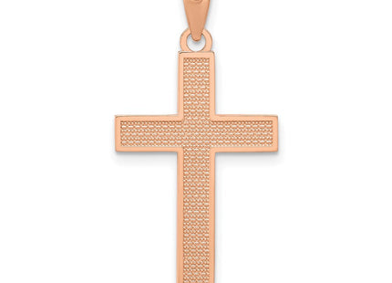 14K Rose Gold Cross Pendant (Style K4977)