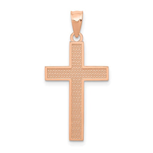 14K Rose Gold Cross Pendant (Style K4977)
