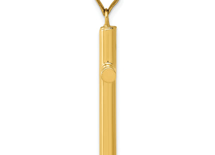 14k Polished Hollow Cross Pendant, 26 x 17mm