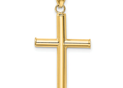 14k Polished Hollow Cross Pendant, 26 x 17mm