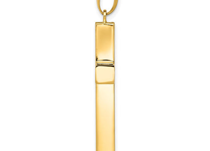 14k Hollow Cross Pendant (Style K4995)
