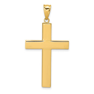 14k Hollow Cross Pendant (Style K4995)