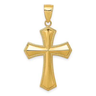 14K gold cross pendant