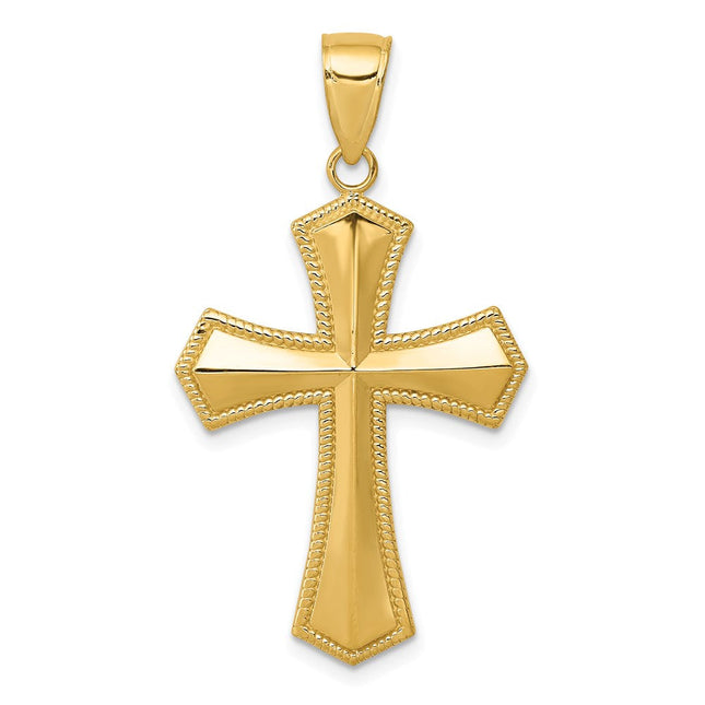 14k Passion Cross Pendant, 29 x 20mm