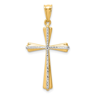 14K gold cross pendant