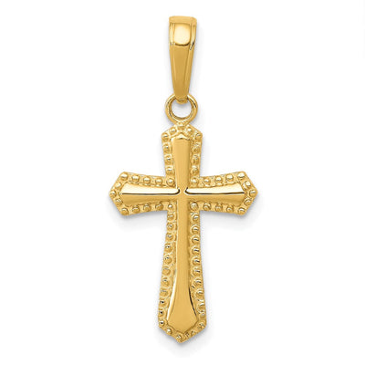 14K gold cross pendant