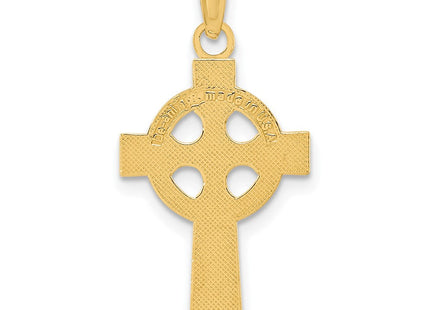 14K Beaded Ring Celtic Cross Pendant, view 2