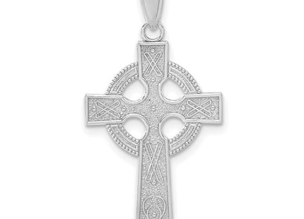 14K white gold cross pendant