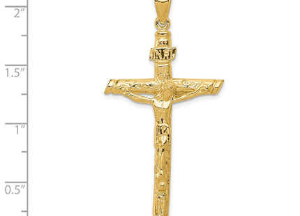 14K gold crucifix pendant, another view