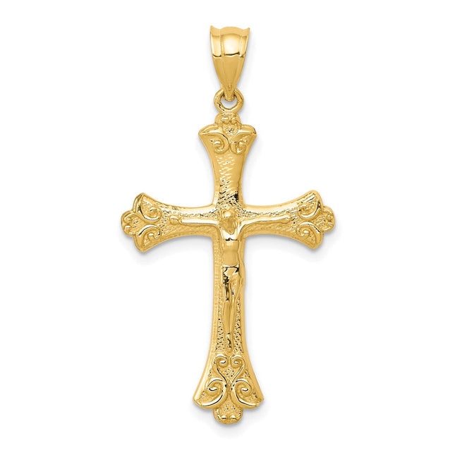 14K Crucifix Pendant, 36 x 20mm