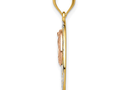 14k Two-tone Pendants Style K5078 - Classique Jewelry Inc.