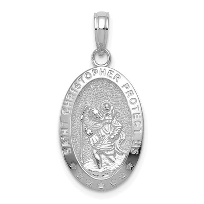 14K white gold pendant