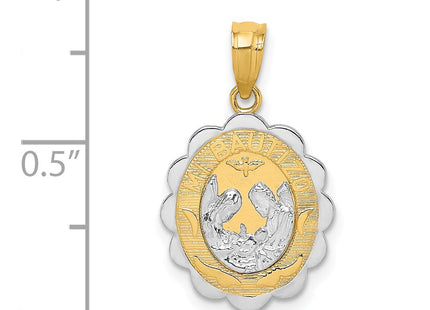 14k Two-tone Pendants Style K5084 - Classique Jewelry Inc.