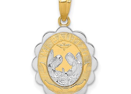 14k Two-tone Pendants Style K5084 - Classique Jewelry Inc.