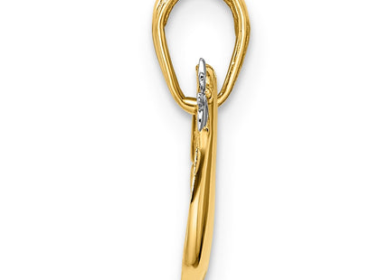 14k Yellow & Rhodium Jewelry Style K5089D - Classique Jewelry Inc.