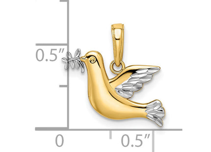 14k Yellow & Rhodium Jewelry Style K5089D - Classique Jewelry Inc.