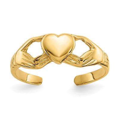 14K gold claddagh ring