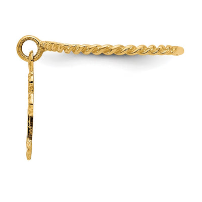 14K Cross Dangle Twisted Band Child's Ring