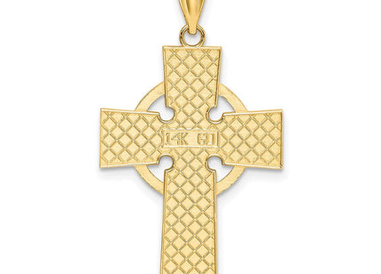 14K Knotwork Celtic Cross Pendant, view 2