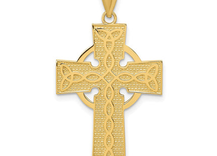 14K Knotwork Celtic Cross Pendant