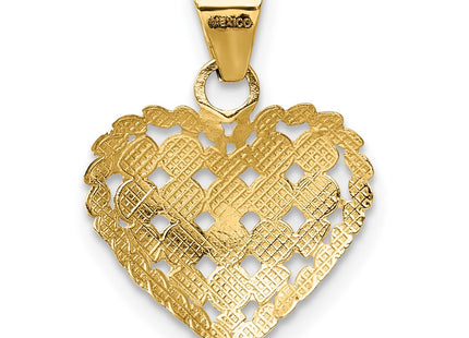 14k Yellow & Rhodium Pendants Style K5144 - Classique Jewelry Inc.