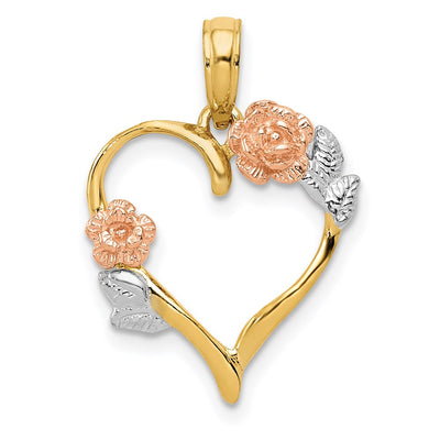 14K gold heart pendant