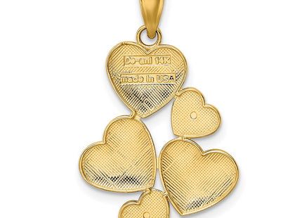 14k Yellow & Rhodium Pendants Style K5176 - Classique Jewelry Inc.