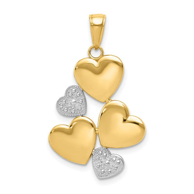 14K gold heart pendant