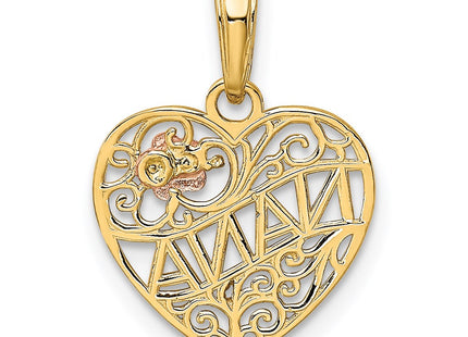 14k Two-tone Pendants Style K5206 - Classique Jewelry Inc.