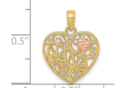 14k Two-tone Pendants Style K5206 - Classique Jewelry Inc.
