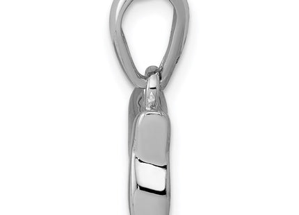 14K white gold pendant, alternate view