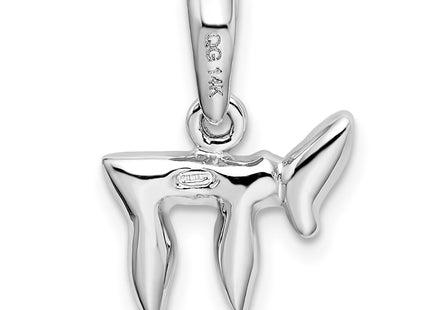 14K white gold pendant, another view