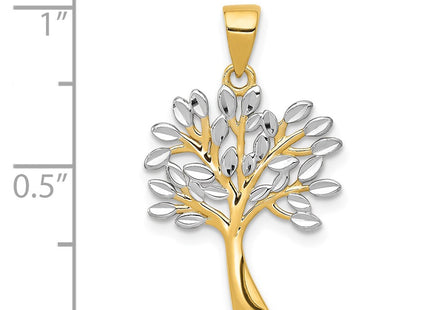 14k Yellow & Rhodium Pendants Style K5275 - Classique Jewelry Inc.