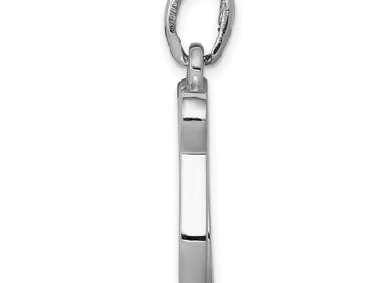 14K White Gold Chai Life Pendant (Style K528)