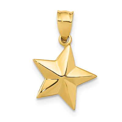 14K gold star pendant
