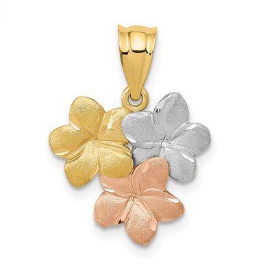 14K gold flower pendant