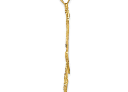 14k Yellow & Rhodium Pendants Style K5335 - Classique Jewelry Inc.