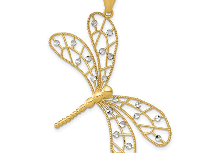 14k Yellow & Rhodium Pendants Style K5335 - Classique Jewelry Inc.