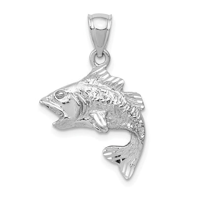 14K white gold pendant