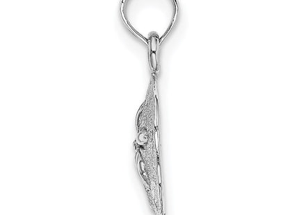 14K white gold pendant, alternate view